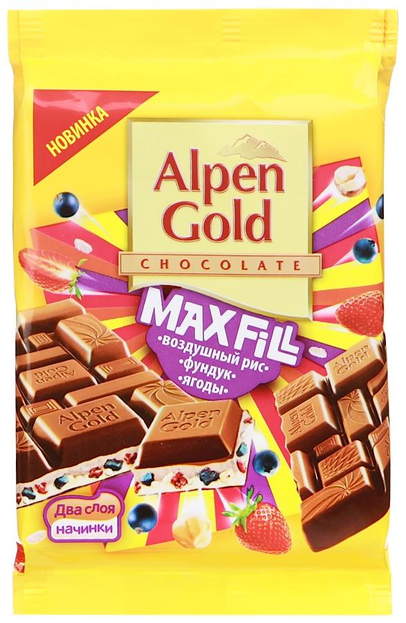 Калорийность и пищевая ценность Шоколад Alpen Gold Фундук